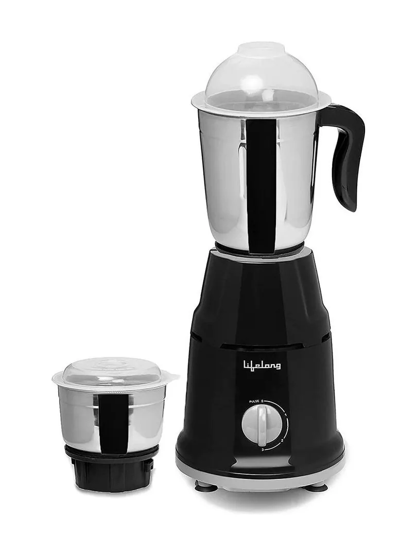 Lifelong Mixer with Mini Jar for Chutney & Liquidizing Jar 500 W Mixer Grinder LLMG93 | 2 Jars | Black