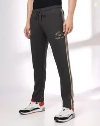 TEAMSPIRIT Men Straight Track Pants with Contrast Tipping