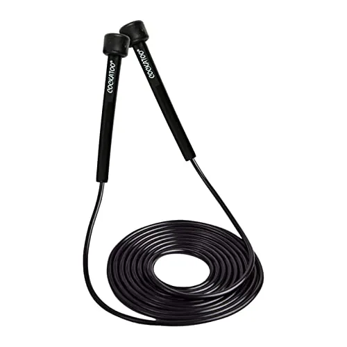 Cockatoo SKP-TP PVC Skipping Rope, Senior Standard (Black)