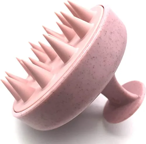 JustLatest Scalp Massage, Solar Powered Scalp Massager (Marble Pink), Head Massager, Hair Massager For Hair Growth