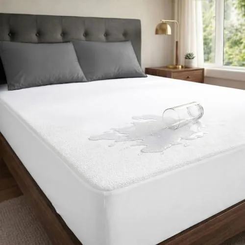 MollisHomes Mattress Protector Single Size, 78x36 Inches, White