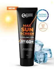 BEARDO MAX Sunscreen Cooling Gel SPF 60+ PA++++ with Broad Spectrum UVA/UVB Shield - 10 g