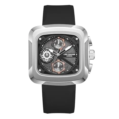 Lee Cooper Multifunction Black Square Dial Men's Watch - LC08012.361
