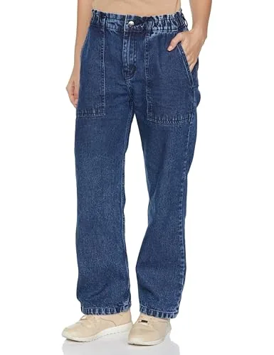 CHALODIA Women's Loose High Rise Light Wash Baggy Jeans | Pant | Baggy Fit | High Waist | Bell Bottom | Trendy & Comfortable