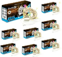 Sturlite 46 LEDs 10 m Yellow Flickering, Steady Bulb Rice Lights Pack of 8