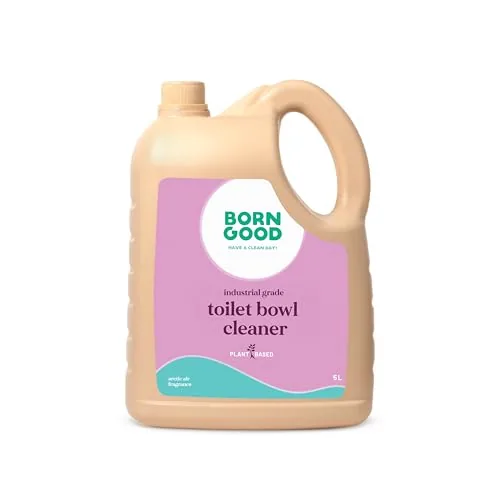Born Good Industrial Grade Plant Based Toilet Cleaner, Biodegradable, Arctic Air Fragrance, Non-Toxic And Eco-Friendly - 5Ltr