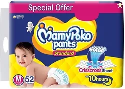 MamyPoko Pants Standard Diapers Pant Diapers - M (52 Pieces)