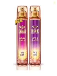 Engage W1 & W2 Mega Pack Perfume Spray Combo for Women 160ml x2,Long Lasting Fragrance Deodorant Spray  -  For Women (320 ml, Pack of 2)