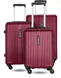 killer hard body set of 3 luggage 4 wheels - string - combo set (28"+24"+20") - red