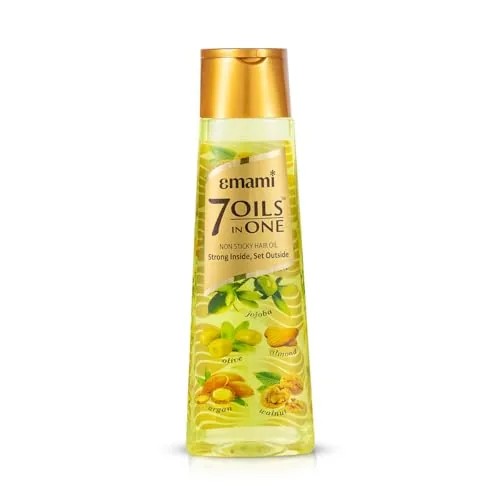 Emami 7 Oils in One Hair Oil | Makes Hair 20x Stronger and Manageable | Coconut Oil, Amla, Jojoba, Olive, Walnut, Argan & Almond Oils | 500ml