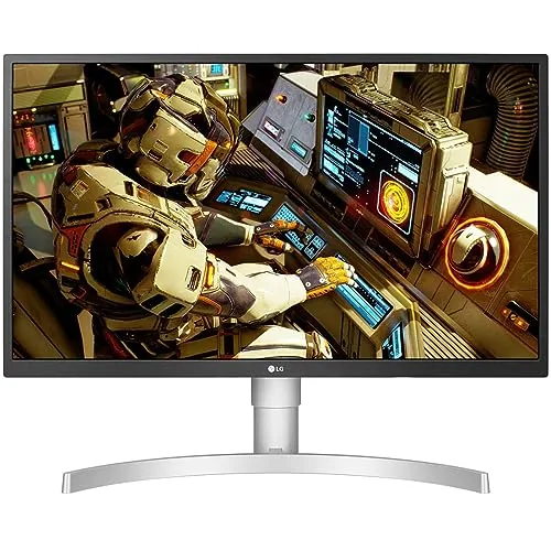 LG 69 cm/27 inches LCD 4K-UHD 3840 x 2160 Pixels HDR 10 Monitor with IPS Panel for Designing, Radeon FreeSync, Height/Pivot/Tilt Adjustable Stand, HDMI x 2, Display Port- 27UL550 (White)