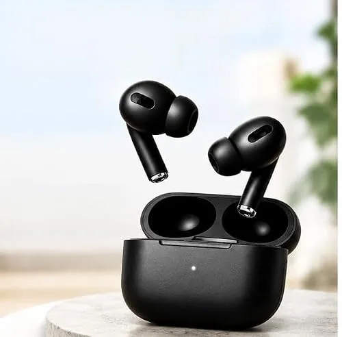 OWDIO Wireless Earbuds TWS in-Ear Bluetooth Headphones, Matte Black | Active Noise Cancellation, Charging Case Included, Touch Controls, Secure Ear Tip Fit, Wireless Connectivity