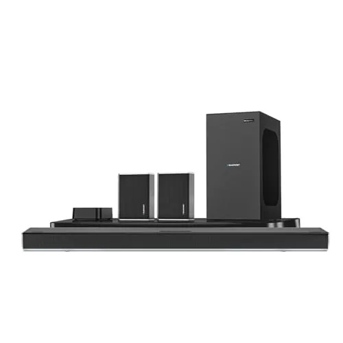 BLAUPUNKT SBW600 Klassic 8.1 Dolby Atmos Soundbar Home Theater System | 700W Powerful Surround Sound | 8" Subwoofer & Wireless Receiver | Premium Metal Design | HDMI- ARC Connectivity (Black-Grey)