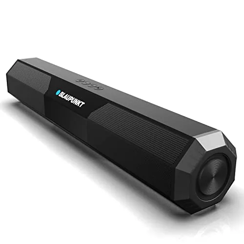 Blaupunkt SBA20+ 20W Bluetooth Soundbar for TV with Bluetooth/SD Card/Aux, Mini Sound/Audio System for TV Speakers, Mobile, PC, Projectors, Tablets, Laptops
