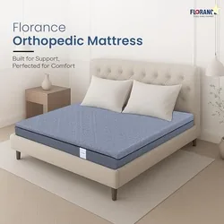 Florance Orthopedic Mattress with 7 Zone Air Gel Memory Foam, Medium-Firm, Pressure Relief, Oeko Tex Certified Fabric, Zero Partner Disturbance, Doubl