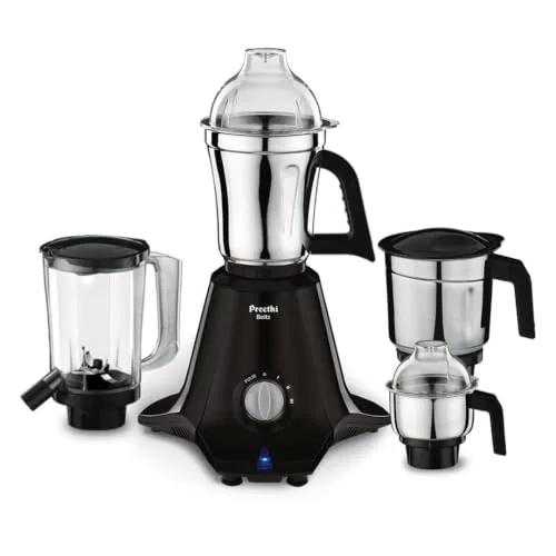 Preethi Boltz 1000W Mixer Grinder, 4 Jars, Superfine grinding in 90 seconds