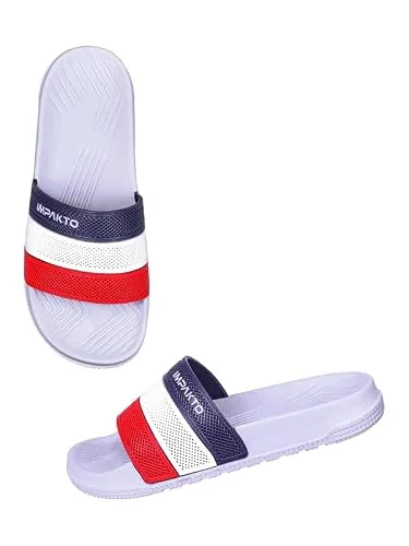 Impakto Men’s Casual Sliders | Cushioned Comfort Slip-On Slipper | Lightweight EVA Sole | Slippers for Home & Outdoor Use | Everyday Essentials